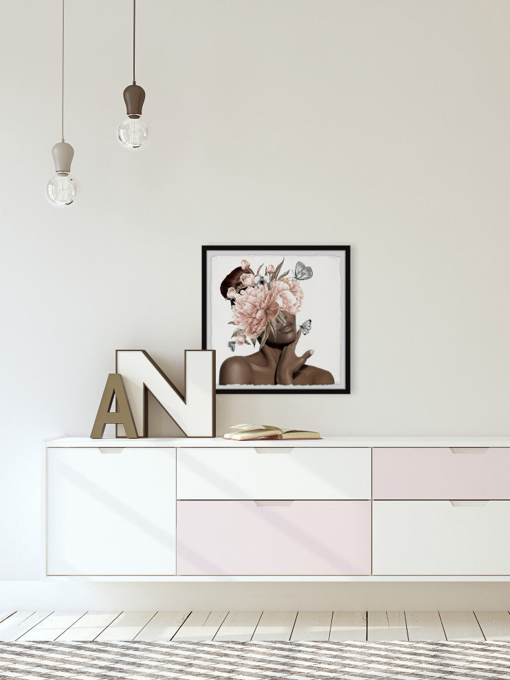 "Silence of a Woman" Framed Painting Print, 24x24