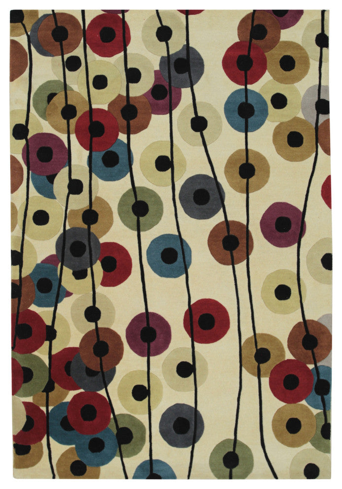 MIX Transitional Stripe Modern Tufted Area Rug
