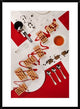 "Suprematic Meal: Viennese Waffles" Framed Print by Dina Belenko, 28"x38"
