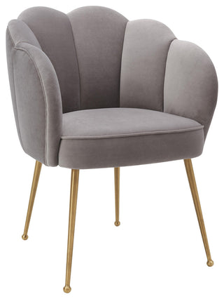 TOV Furniture Peony Grey Velvet Dining Chair