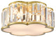 Modern Crystal Ceiling Light Fixture Gold, 3-Light
