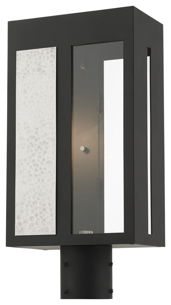 Black Contemporary, Nautical, Sophisticated Outdoor Post Top Lantern