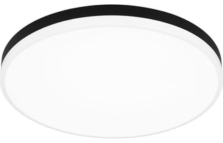 Quoizel WLN1620 20"W LED Flush Mount Ceiling Fixture - Matte Black / Gold