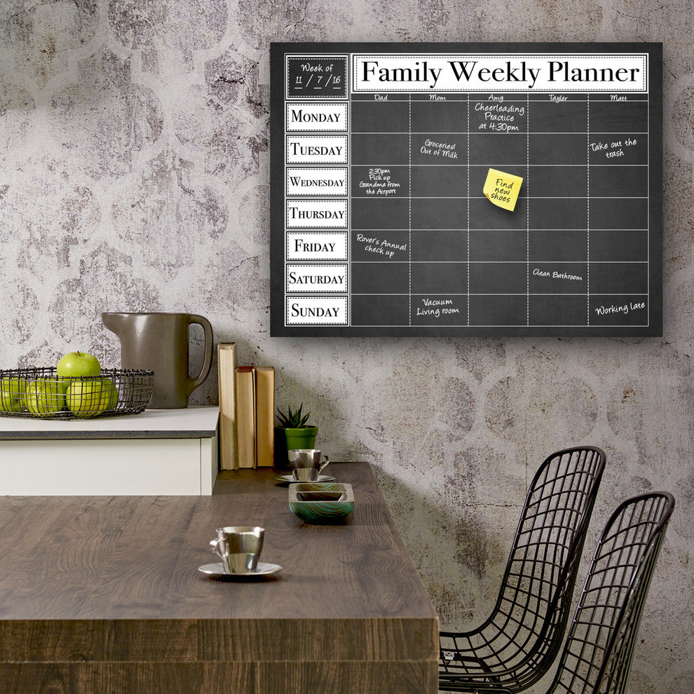 Ready2HangArt Dry Erase Family Weekly Calendar on ArtPlexi, 20"x30"