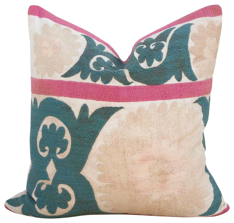 Peach Vintage Suzani Pillow