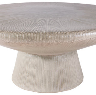 Sunburst Olive Ceramic Patio Coffee Table