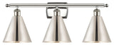 Ballston Cone Bath Vanity Light, Polished Nickel, Polished Nickel