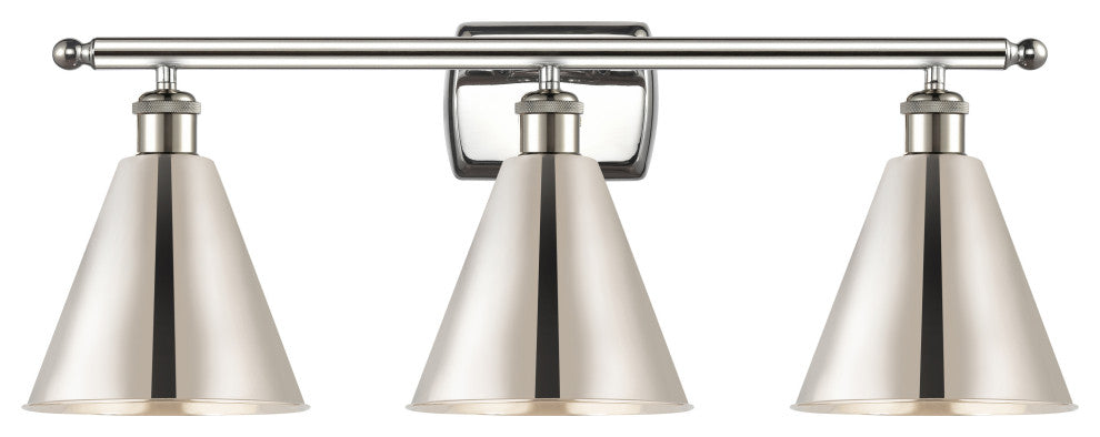 Ballston Cone Bath Vanity Light, Polished Nickel, Polished Nickel