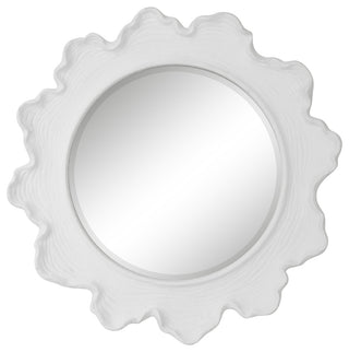 Uttermost Sea Coral White Round Mirror