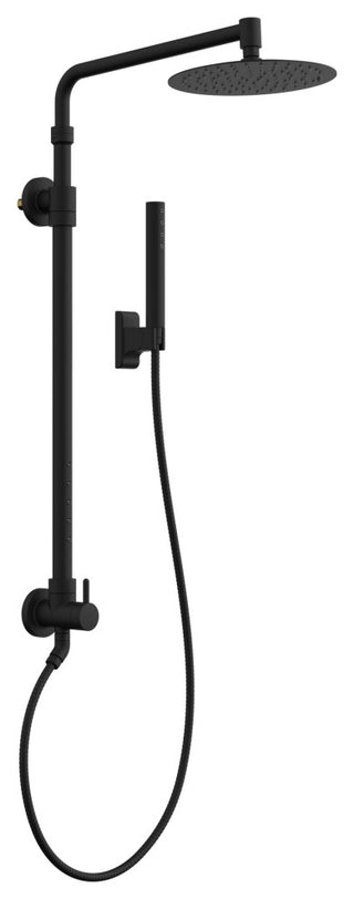 Atlantis 10-in Rain Showerhead Shower with 5-Body Jets and Handshower, Matte Black, 1.8gpm