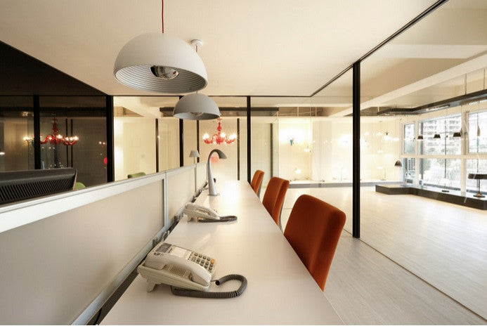 Large Dome Pendant, White