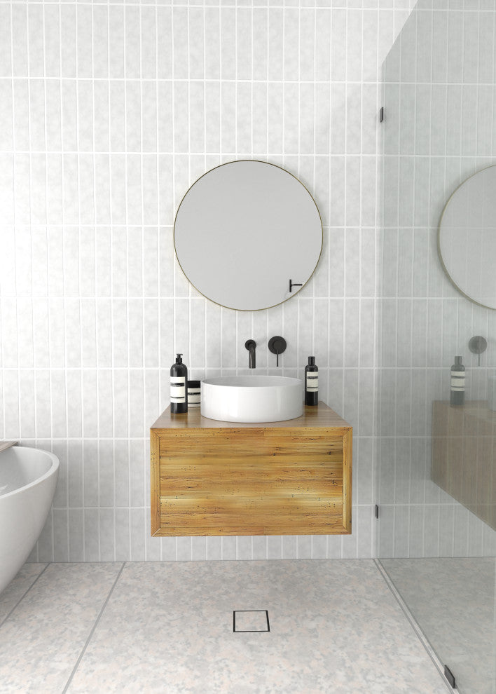 Round 24" Stainless Steel Framed Mirror, Satin Brass