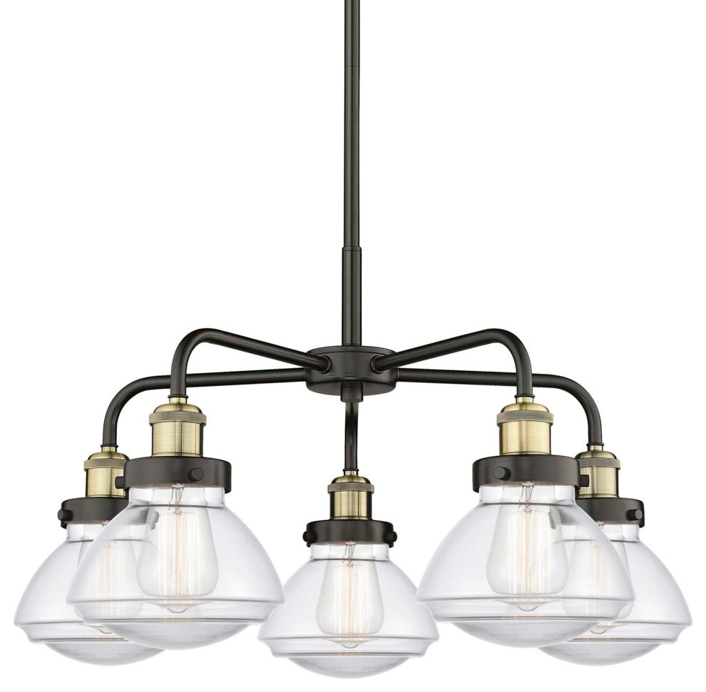 Innovations Lighting 916-5CR-14-25 Olean Chandelier Olean 5 Light - Black