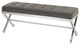New Uttermost Bijou Gray Fabric Bench