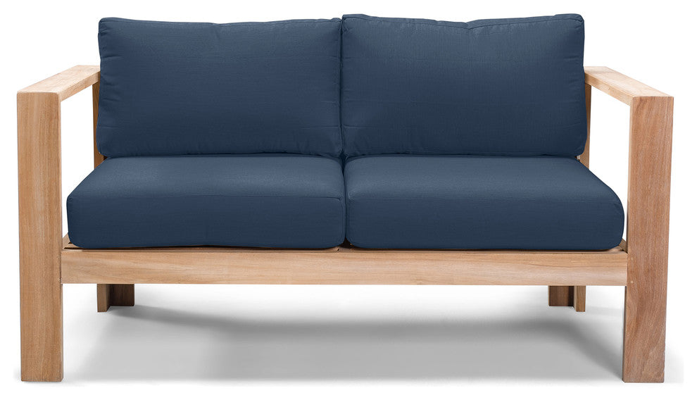 Ando Teak Loveseat, Spectrum Indigo