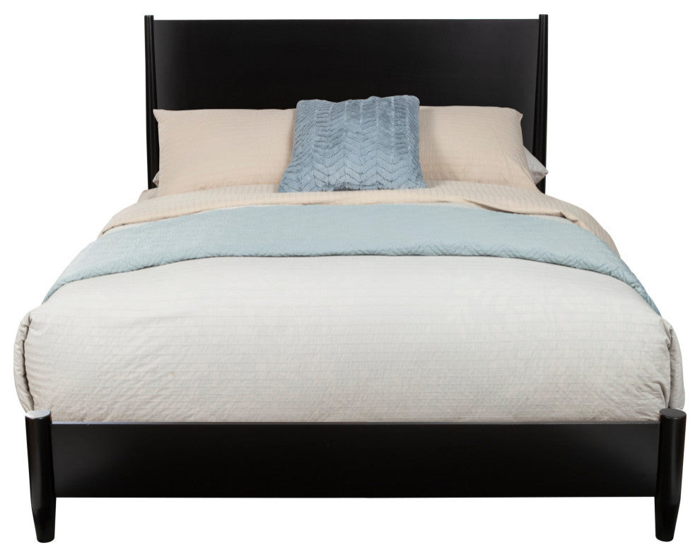 Flynn California King Platform Bed, Black