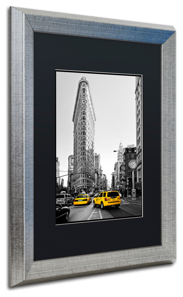 Philippe Hugonnard 'Flatiron Building NYC', Silver Frame, Black Mat, 14x11