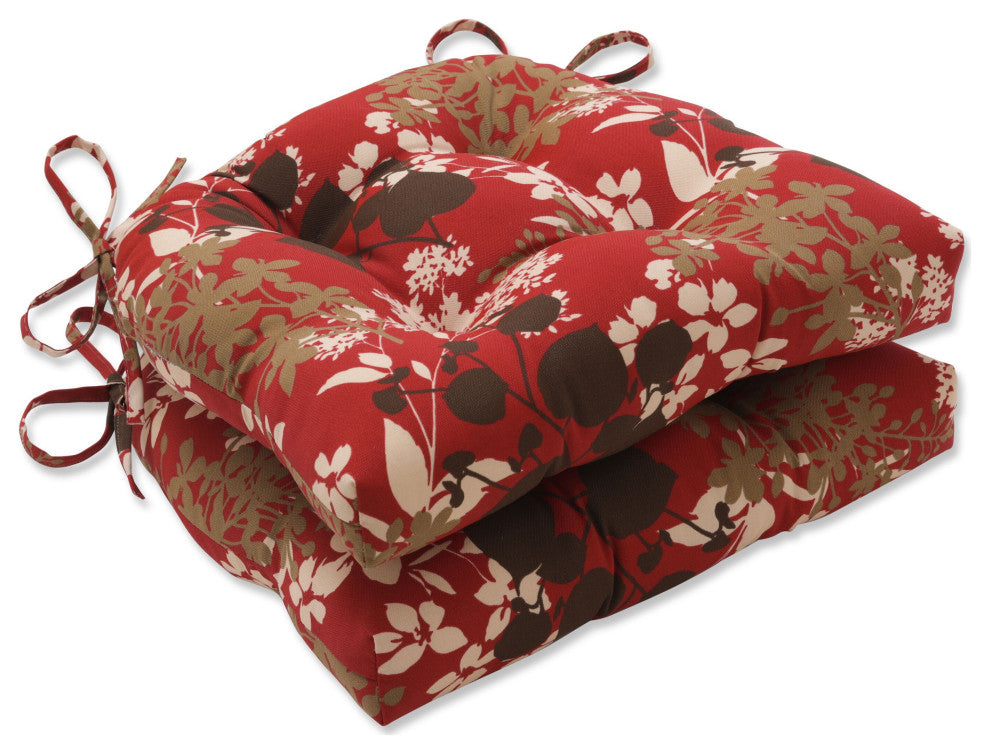 Montifleuri Sangria Reversible Chair Pad Set of 2