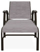 Belle Isle Sling 4-Position Outdoor Chaise Lounge, Fossil/Warm Gray