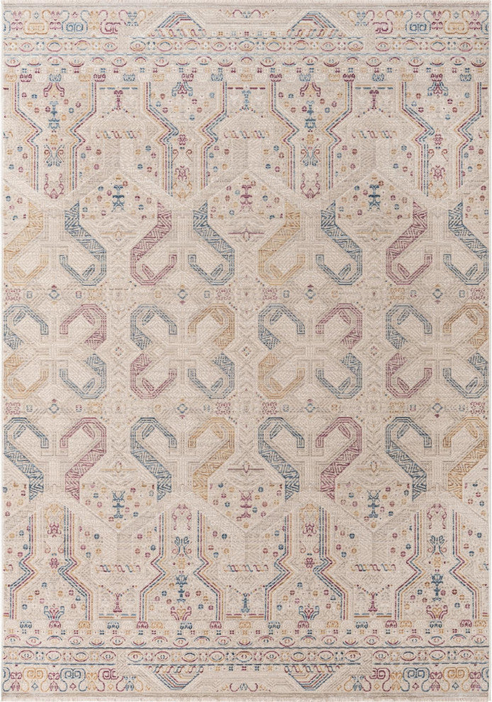 Unique Loom Congruence Deepa Rug, Ivory, 6'x8'9"