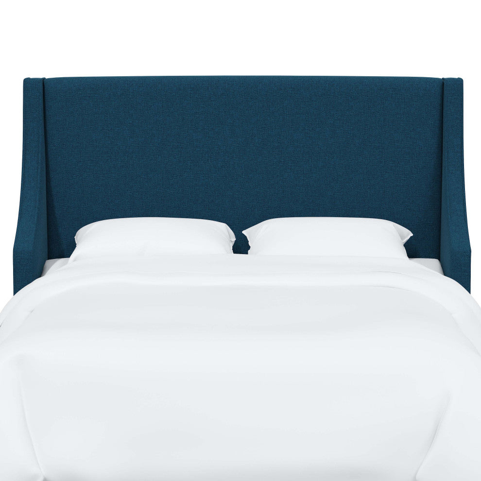Fully Upholstered Wingback Headboard, Zuma Navy, Full