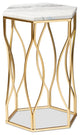Octavio Contemporary End Table, Gold