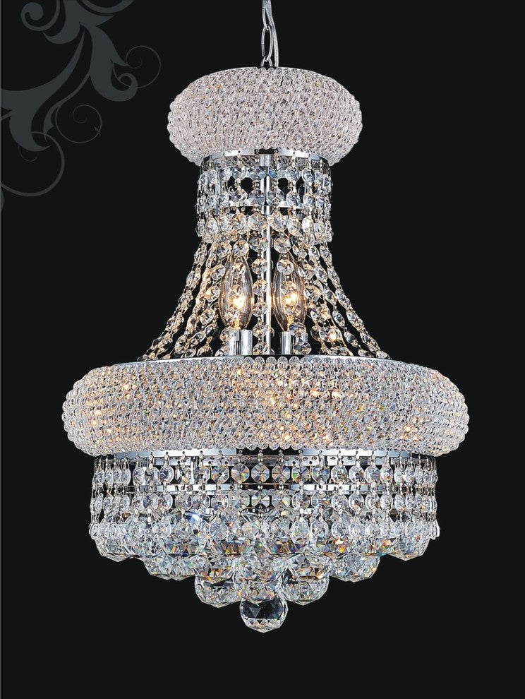 Empire 6 Light Chandelier With Chrome Finish