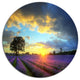 Colorful Sky Over Vibrant Lavender Field, Floral Round Wall Art, 36"