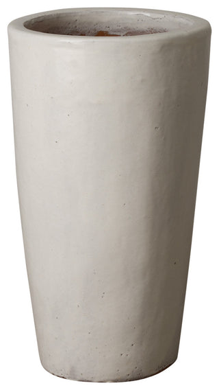 White Round Tall Planter