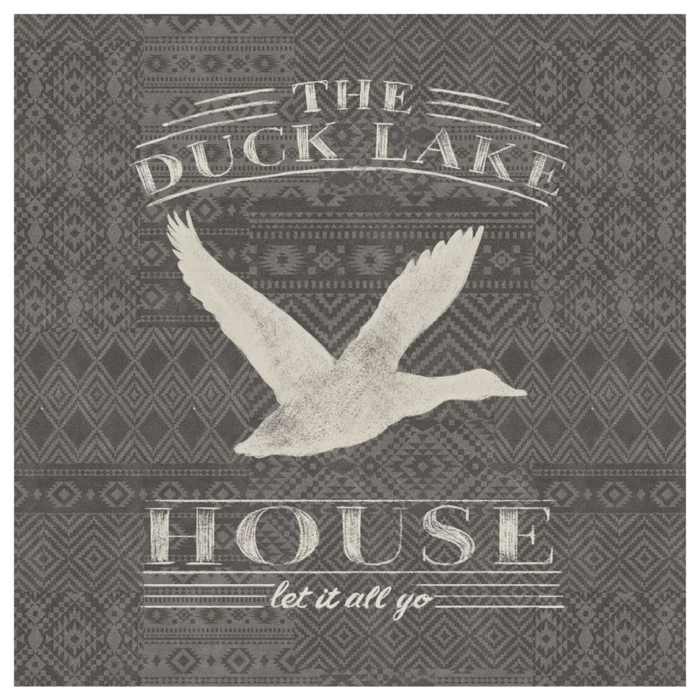 "Soft Lodge II Dark" Digital Paper Print by Janelle Penner, 32"x32"