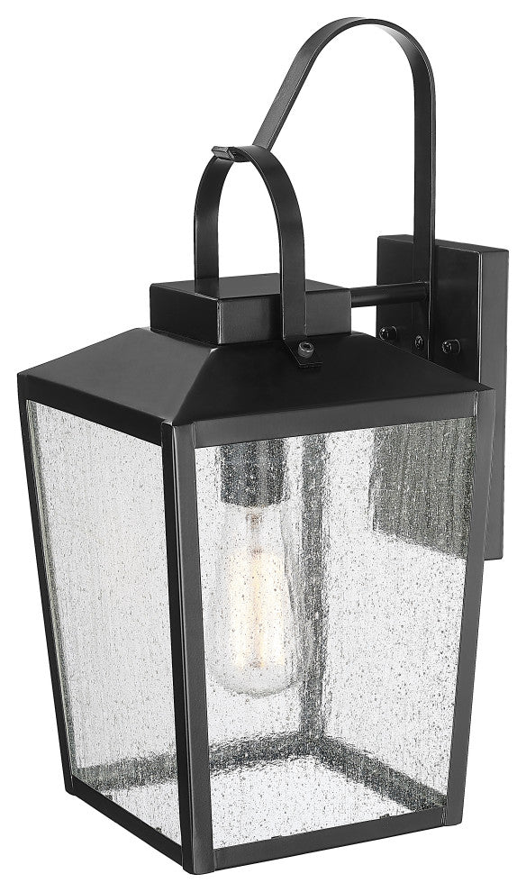 1 Light 8" Powder Coated Black Outdoor
