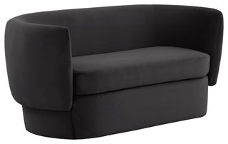 TOV Furniture Isabella Black Velvet Loveseat