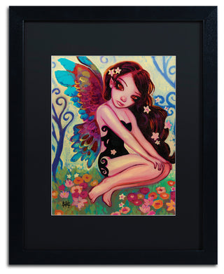 Natasha Wescoat 'Rainbow Angel' Art, Black Frame, Black Mat, 16x20