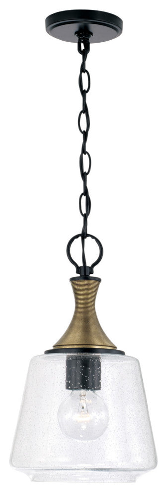 Capital Lighting, 345611KB, 7"Wx14"H 1-Light Pendant