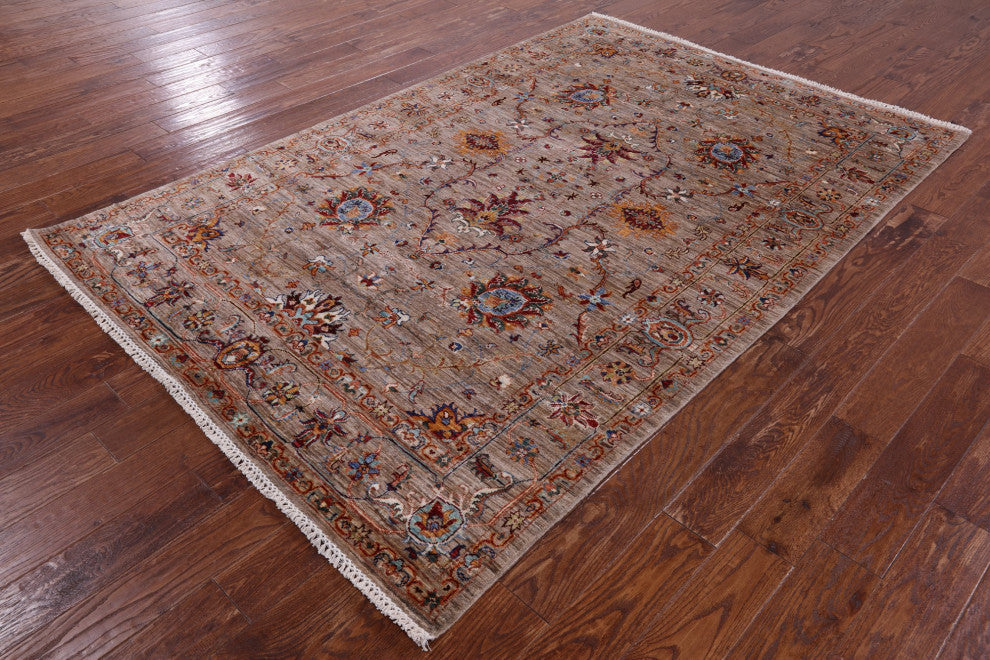 Hand-Knotted Persian Tabriz Wool Rug 5' 9" X 8' 7" - Q12928