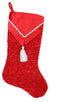 20.5" Quilted Red Velvet Christmas Stocking