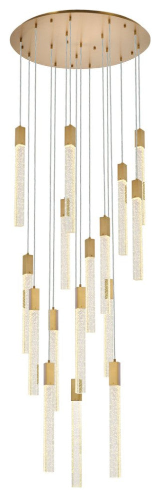 Wade 16-Light Pendant, Satin Gold