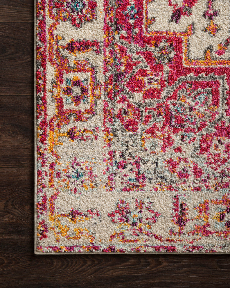 Ivory, Pink Nadia Area Rug by Loloi II, 10'0"x14'0"