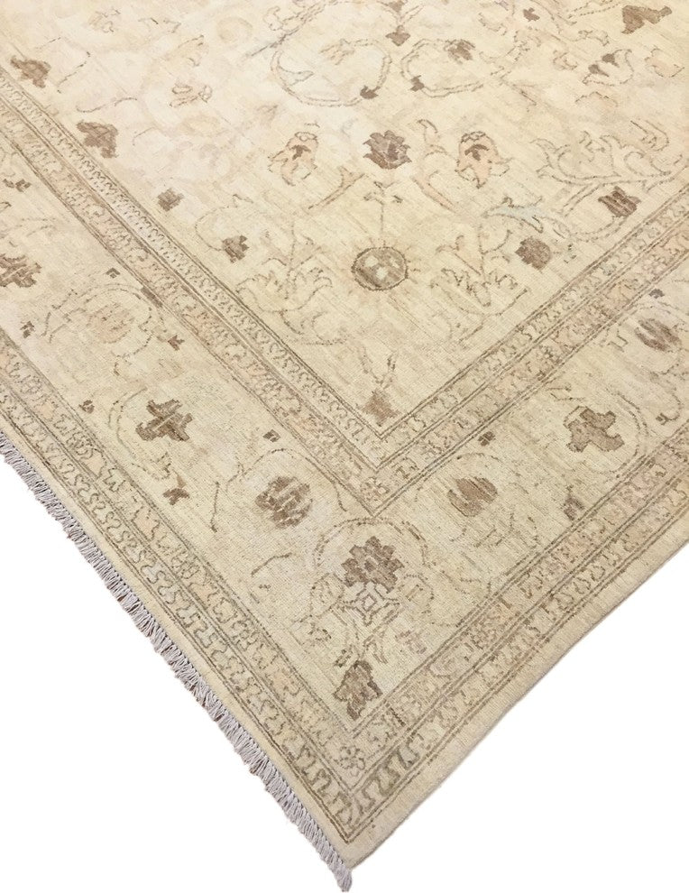 Faded Peshawar Ahmed Ivory/Ivory Rug, 8'11x12'0