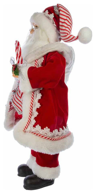 Kurt Adler 17.5" Kringle Klaus Peppermint Santa