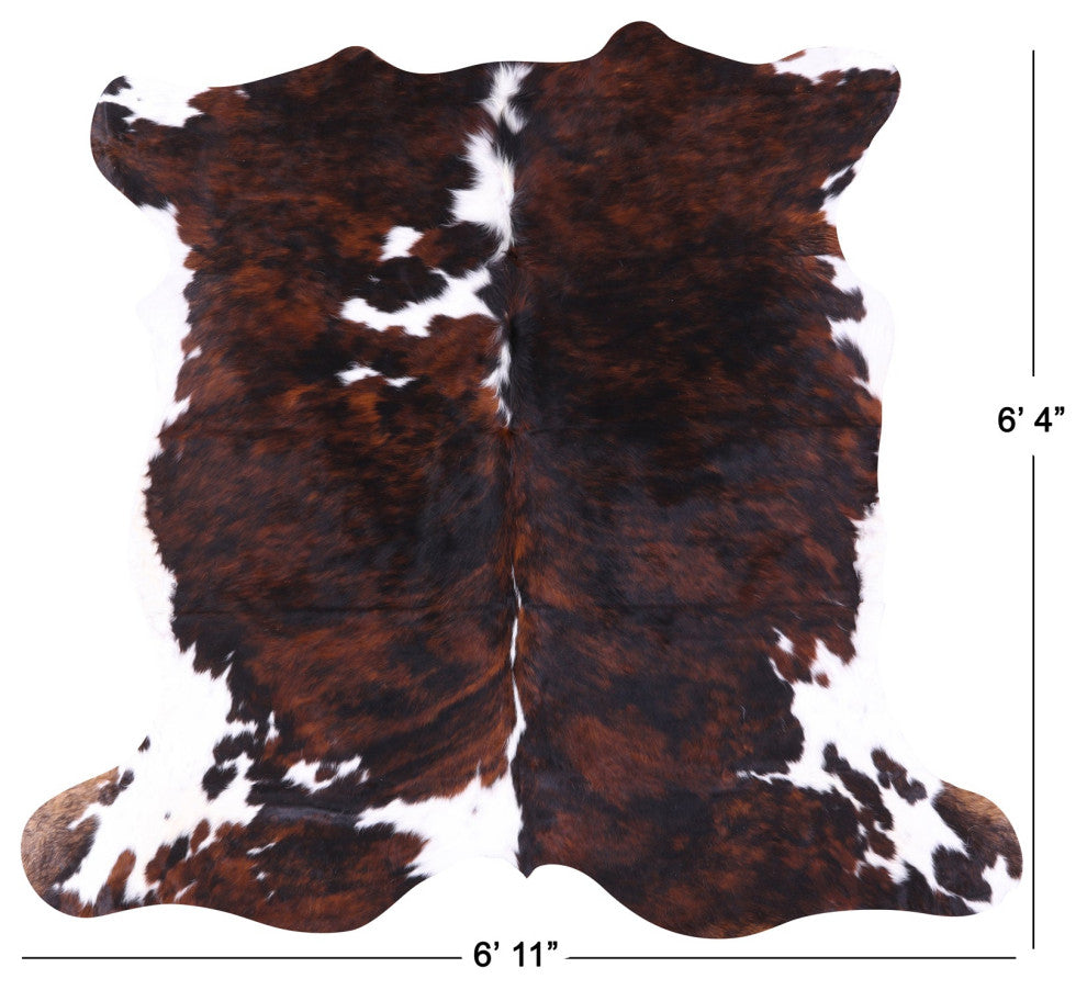 6' 4" X 6' 11" Natural Cowhide Rug C1881
