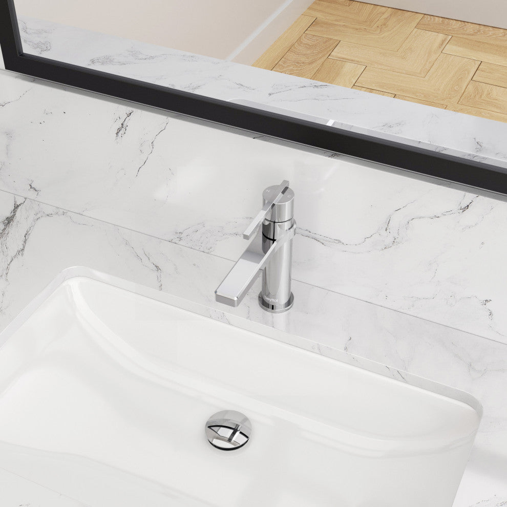 Single Handle Brass Bath Faucet, Supply line, Polish Chrome
