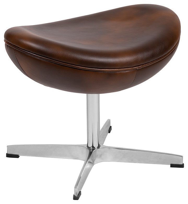 Bomber Jacket LeatherSoft Saddle Wing Ottoman
