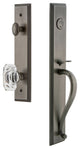 Carre' 1-Piece Dummy Handleset, S Grip and Baguette Clear Crystal Knob, 848818