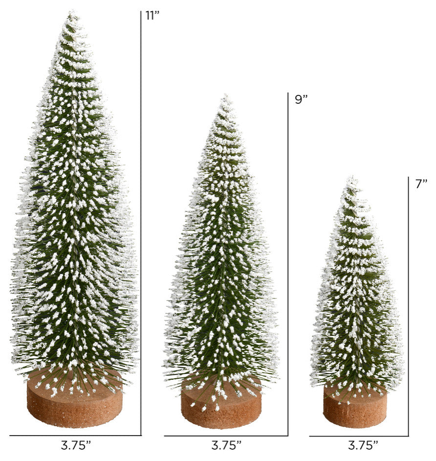 Vickerman Ls190791 7"-9"-11" Frosted Green Oval Pine Artificial Christmas Tree