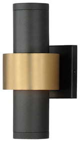 ET2 E34754 Reveal Outdoor 12" Tall LED Wall Sconce - Black / Gold
