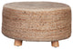 Round Accent Stool in Natural Jute Fiber by Diamond Sofa