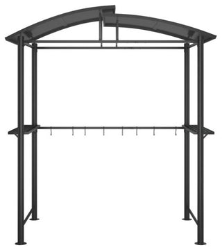 vidaXL BBQ Gazebo Anthracite Steel Large Seats Many BBQ Gazebo