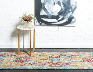 Unique Loom Light Blue Lassen Sedona 2' 2 x 6' 7 Runner Rug