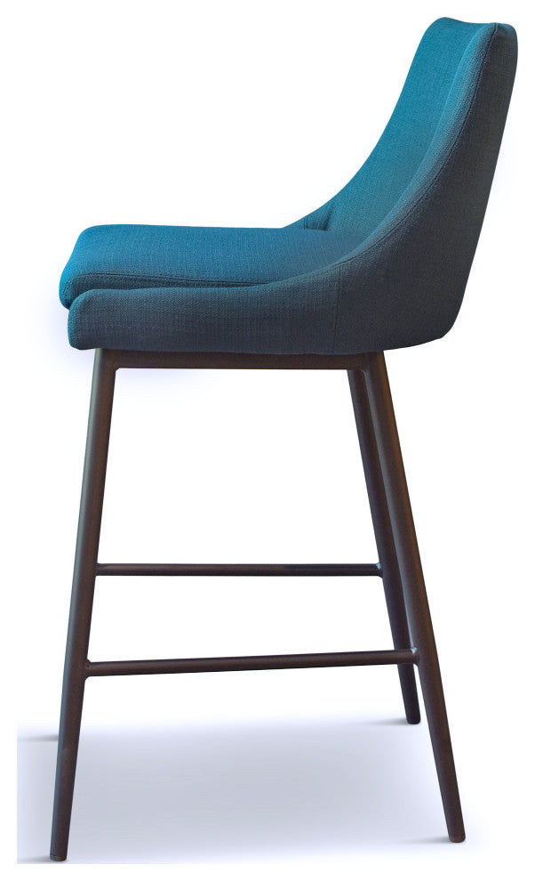 Emma Counter Stool, Set of 2 Stools, Azure Blue